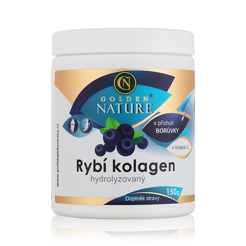 Golden Nature rybí kolagen s vitaminem C borůvka